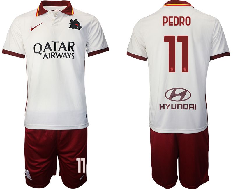 Men 2020-2021 Club Rome away white #11 Nike Soccer Jersey